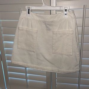 White corduroy skirt